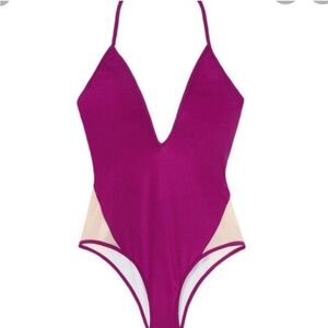 Victoria’s Secret Pink Plunge Wild Orchid Swimsuit